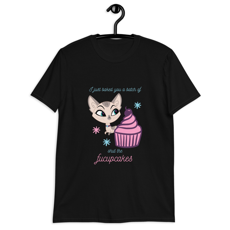 Black fucupcakes sphynx cat tshirt