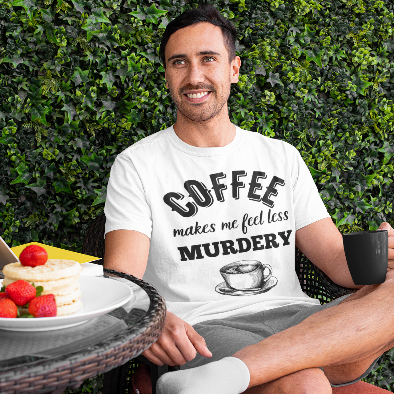 Coffee Makes Me Feel Less Murdery Adult Tee – BoutiqueRebellion