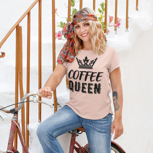 Coffee Queen Peach Tshirt