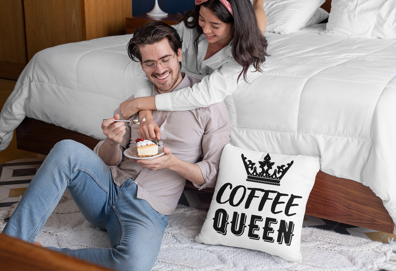 Coffee Queen Throw Pillows