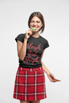 Sleigh Girl Sleigh Funny Christmas T-Shirt Black