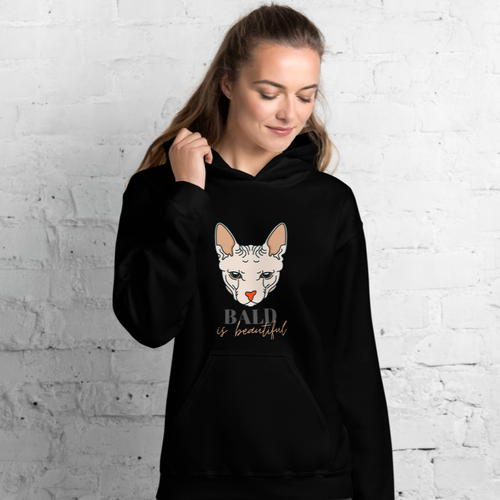 bald is beautiful sphynx cat hoodie