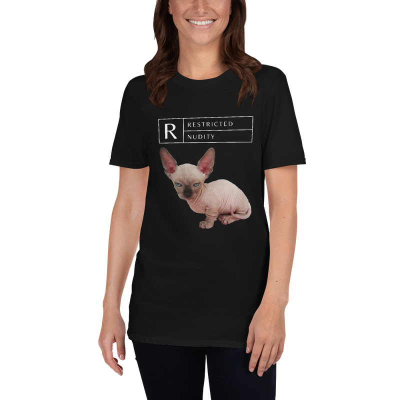 black Rated R Nudity sphynx cat tees