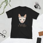 black bald is beautiful sphynx cat tshirt