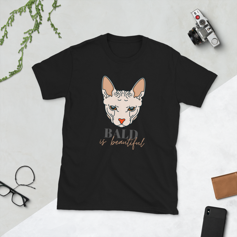 black bald is beautiful sphynx cat tshirt