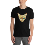 black sugar skull sphynx cat tee