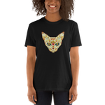 black sugar skull sphynx cat tees