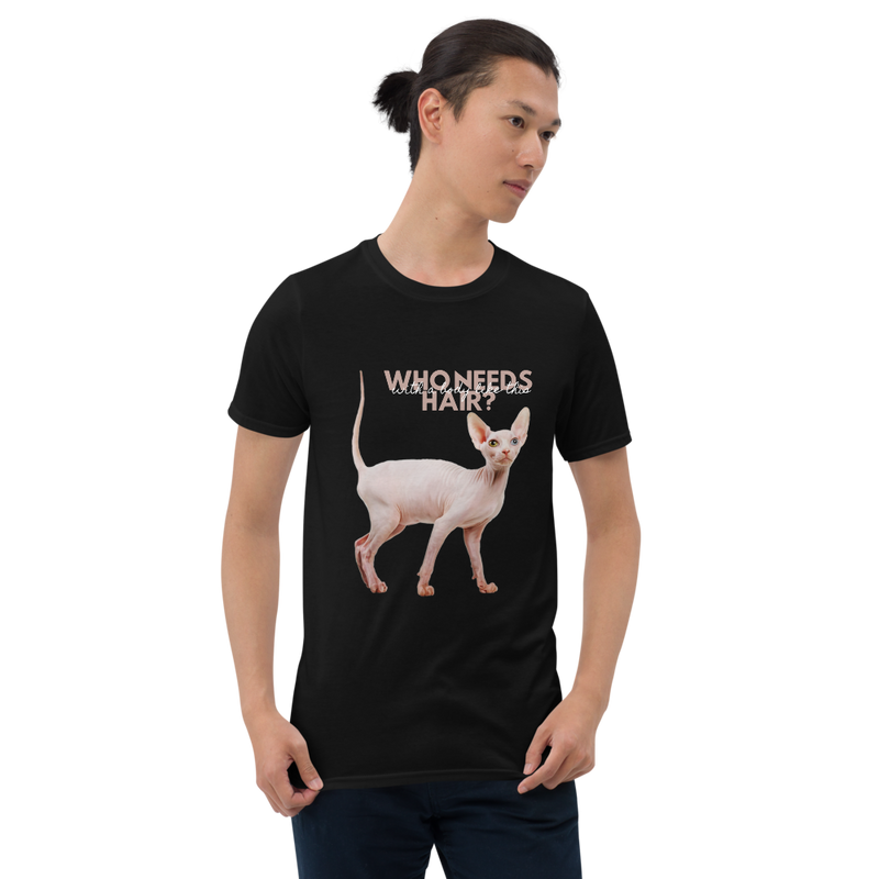 black who needs hair sphynx cat tee