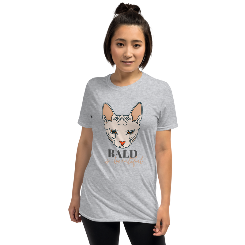 grey bald is beautiful sphynx cat tees