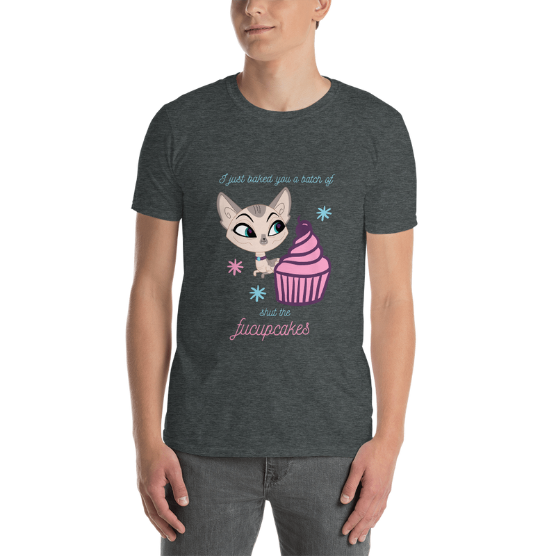 grey fucupcakes sphynx cat tee