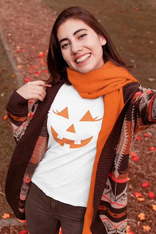 jack olantern shirt orange face