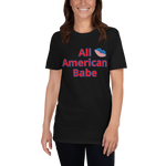 All American Babe Black T Shirt