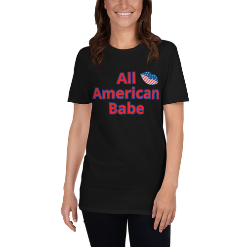 All American Babe Black T Shirt