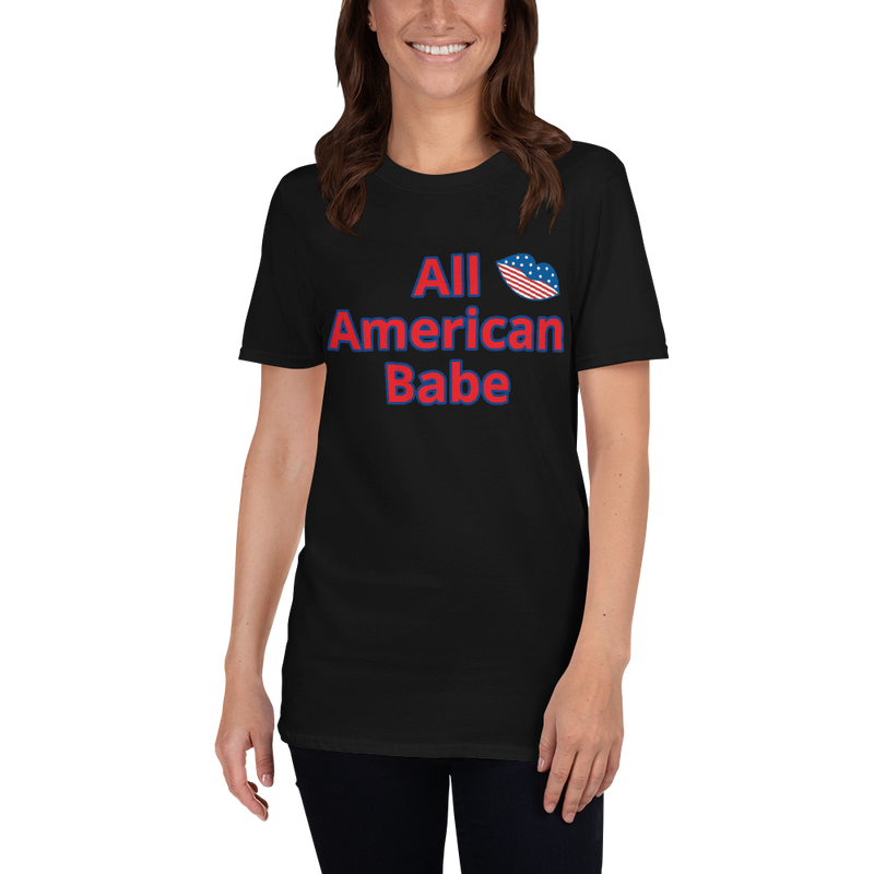 All American Babe Black T Shirt