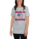 Made In America T Shirt in Gray Color