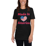 Made In America T Shirt in Black Color