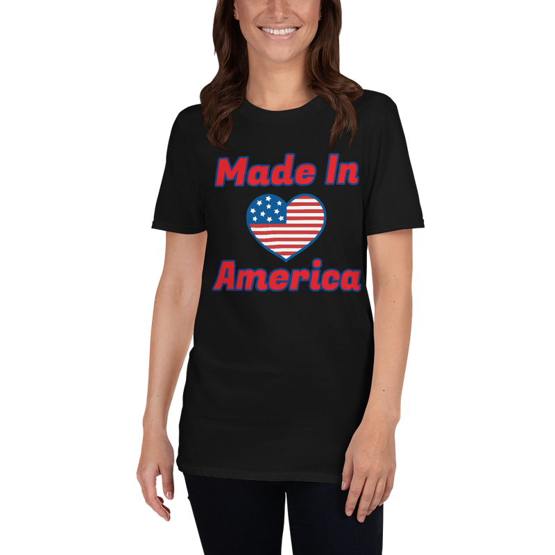 Made In America T Shirt in Black Color