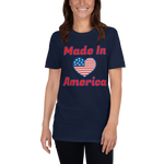 Made In America T Shirt in Navy Blue Color