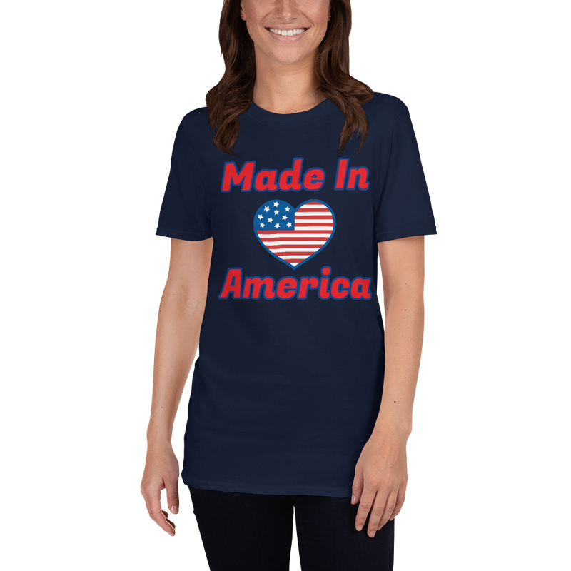 Made In America T Shirt in Navy Blue Color