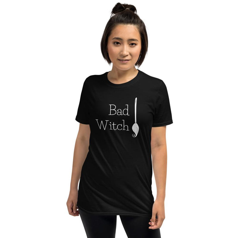 womens bad witch shirt black