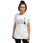 womens bad witch shirt white