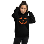 womens jack olantern hoodie black with orange